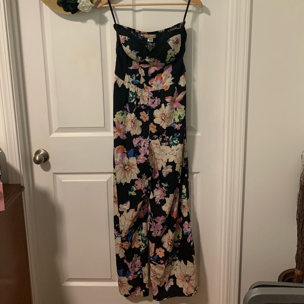 Strapless Long Pant Romper